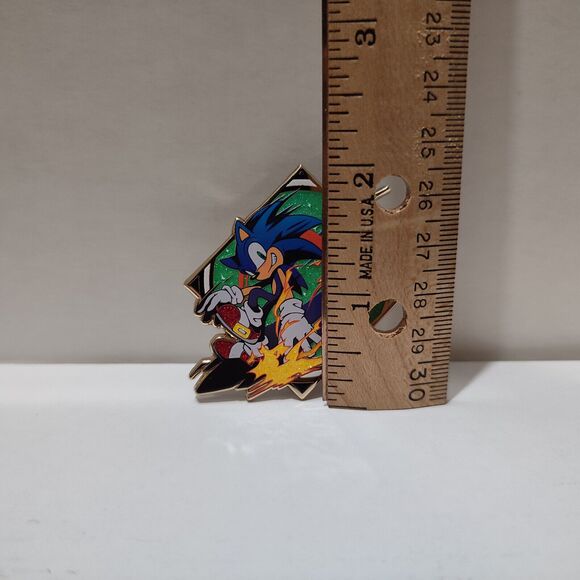 Sonic The Hedgehog Golden Series & Blind Bag Enamel Pins Set Of 2 Sega Badges - Picture 4 of 4